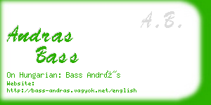 andras bass business card